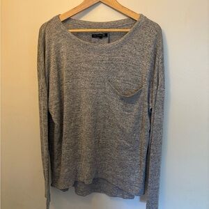 Gray Long Sleeve Tee- super cozy for weekends